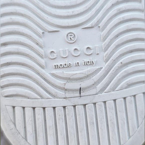 Like New - GUCCI ACE Navy/Red Web Leather Sneakers Mens7/Wmns 9 to 9.5. - Picture 14 of 16